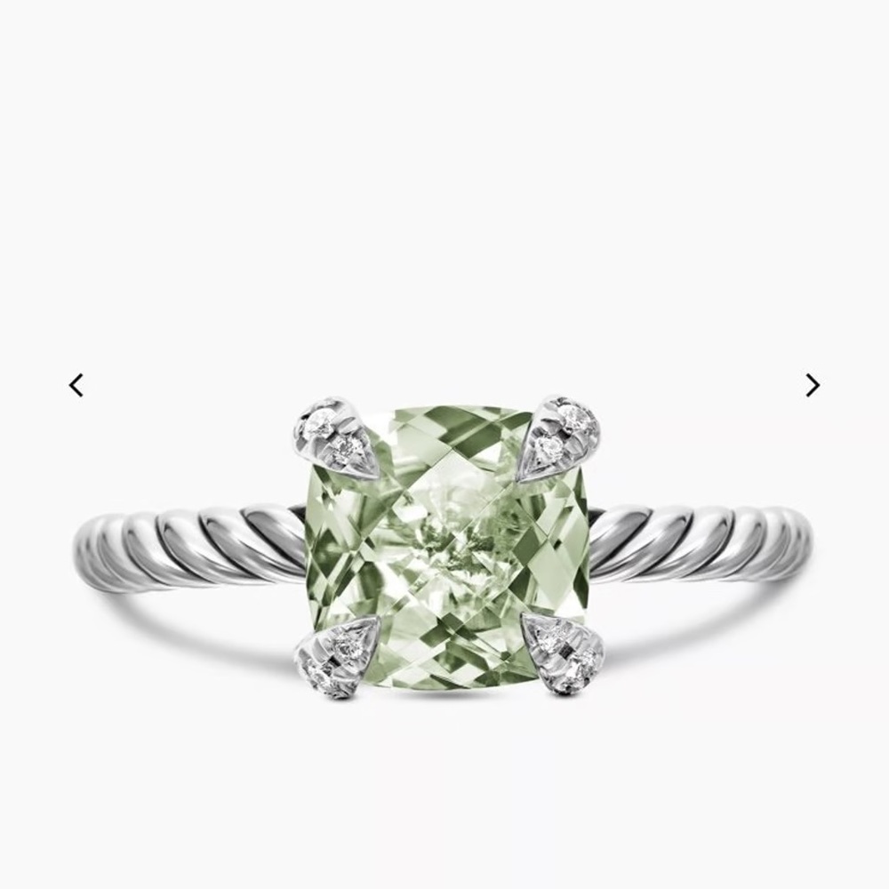 David Yurman 8mm chatelaine ring green